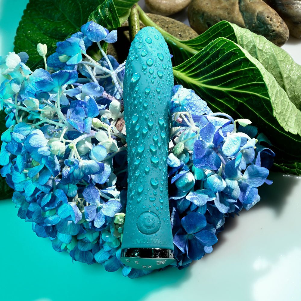 Evolved ULTRA WAVE - Blue 13 cm USB Rechargeable Mini Vibrator - VIBRATORS