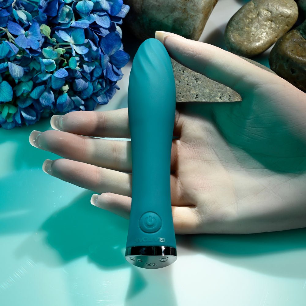 Evolved ULTRA WAVE - Blue 13 cm USB Rechargeable Mini Vibrator - VIBRATORS