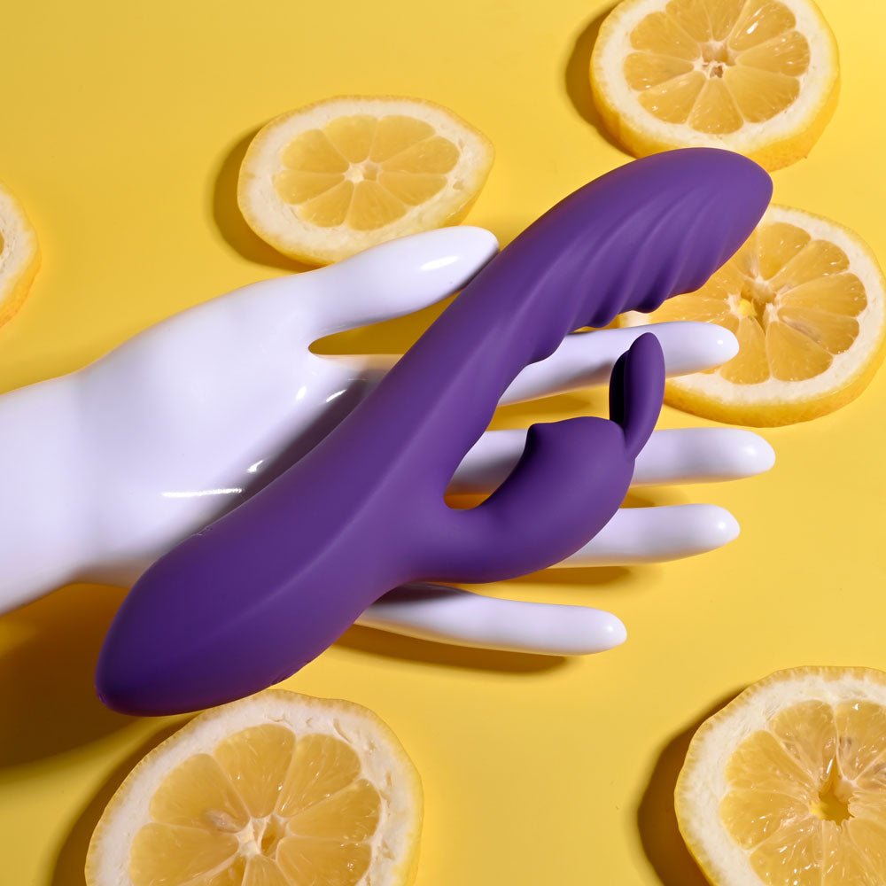 Evolved WAVY RABBIT - Purple 20.6 cm USB Rechargeable Rabbit Vibrator - VIBRATORS