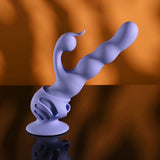 Evolved Wiggly Bunny Rabbit Vibrator With Suction Base - VIBRATORS