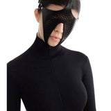 Ex Machina Genuine Leather Mask Black - Adult Toys