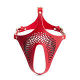 Ex Machina Genuine Leather Mask Red - Adult Toys