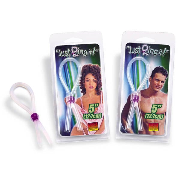 Excellent Power Clear Silicone Cock Lasso Ring - Just Ring It - COCK RINGS