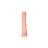 REALROCK Realistic Regular Curved Dildo with Suction Cup - 23 cm - Flesh 23 cm (9'') Dong