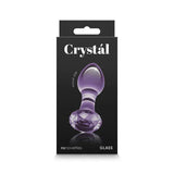 Crystal Gem - Purple 9 cm Glass Butt Plug