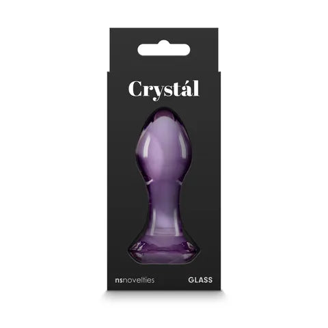 Crystal Gem - Purple 9 cm Glass Butt Plug