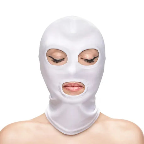 Fetish & Fashion - Eyes & Mouth Hood  - White