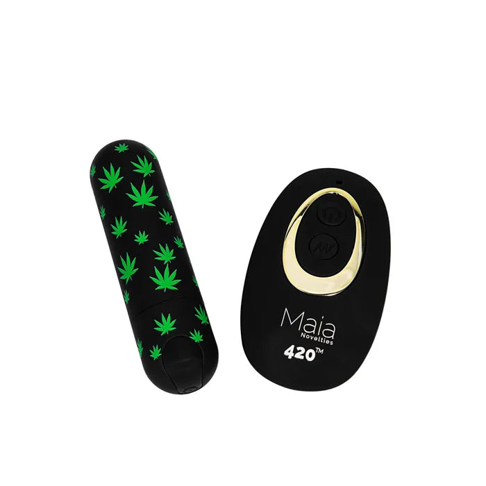 Maia DATE NIGHT 420 PANTY VIBE - Black L/XL 420 Panty with Rechargeable Bullet & Remote