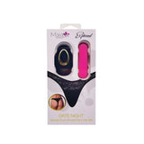 Maia DATE NIGHT PANTY VIBE -  - Black L/XL Panty with Rechargeable Bullet & Remote