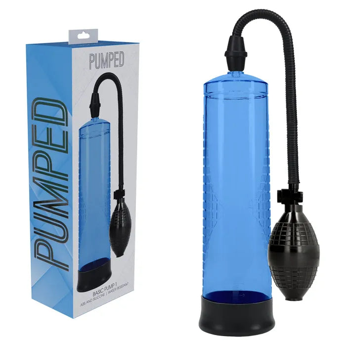 PUMPED Basic Pump 1 - Blue - Blue Penis Pump