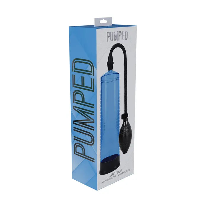 PUMPED Basic Pump 1 - Blue - Blue Penis Pump