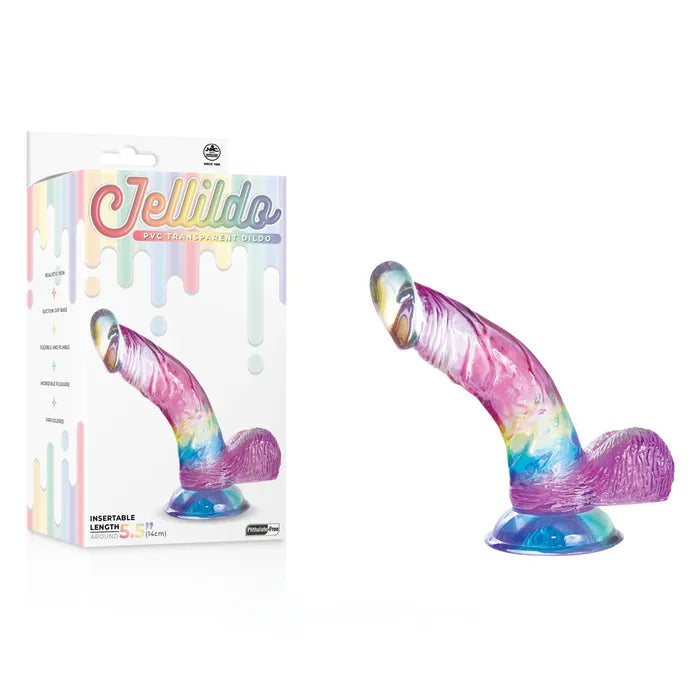 Jellido 14cm Curved Dildo - Clear Coloured