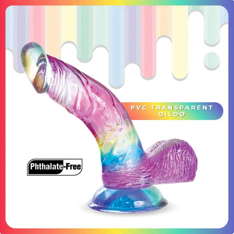 Jellido 14cm Curved Dildo - Clear Coloured