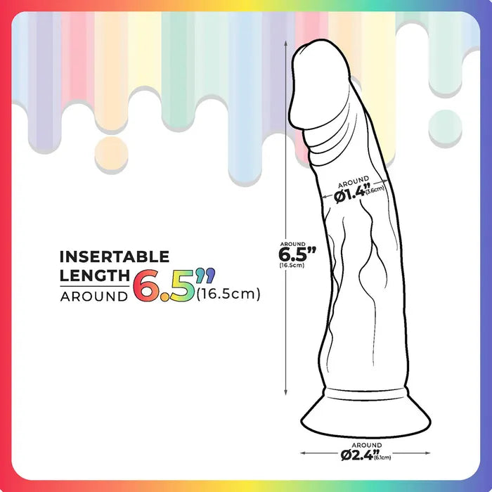 Jellido 16.5cm Dildo - Clear Coloured