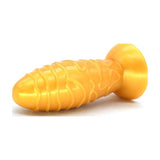 FAAK Dome Anal Plug - Gold Silicone Butt Plug - 17.5 x 5.9cm - Adult Toys