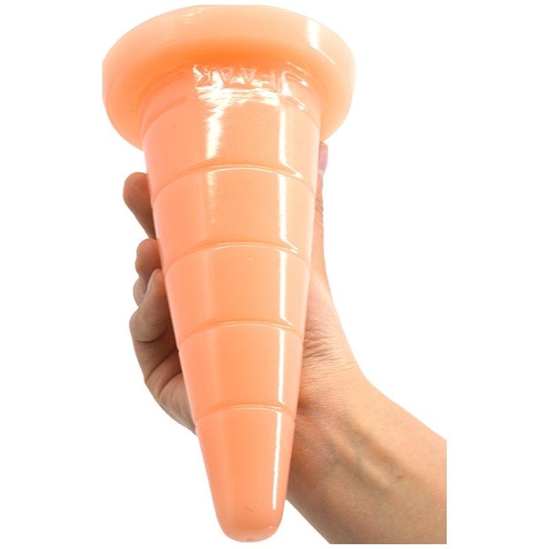 FAAK Hat Anal Plug - Flesh Colored PVC Soft Anal Toy - 18.5 x 5.5cm - Adult Toys