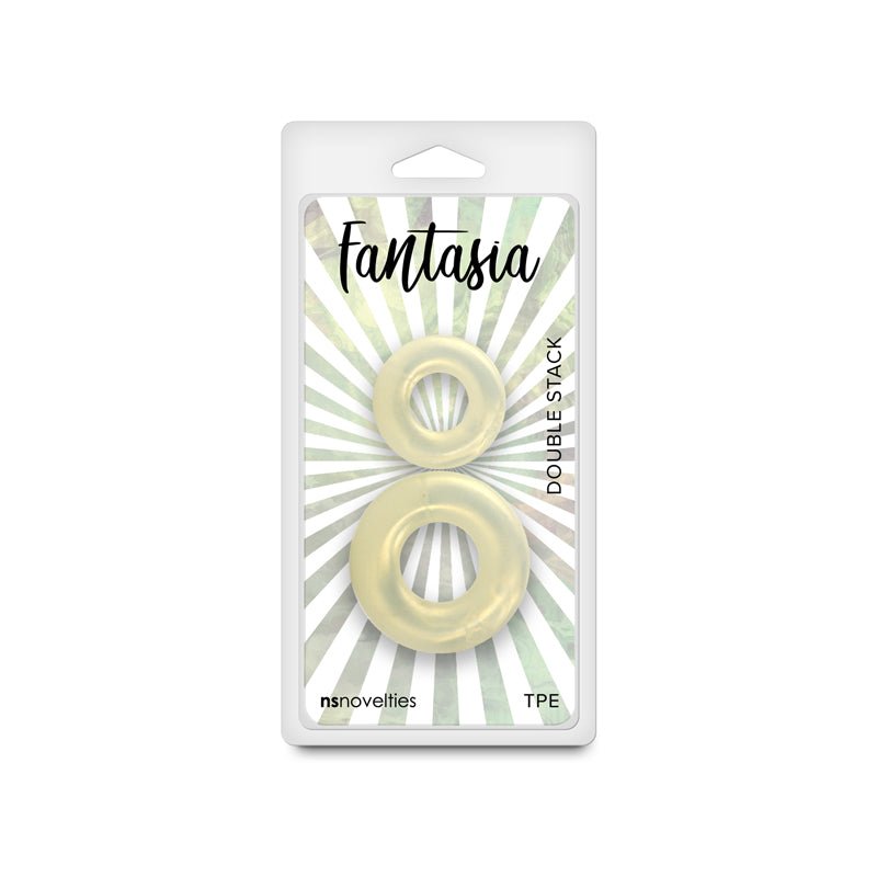 Fantasia - Double Stack - Amber Cock Rings - Set of 2 Sizes - COCK RINGS