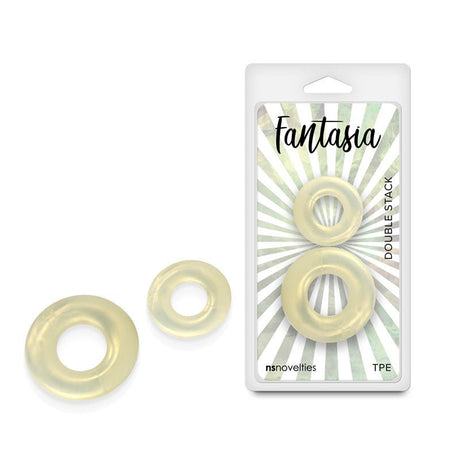 Fantasia - Double Stack - Amber Cock Rings - Set of 2 Sizes - COCK RINGS