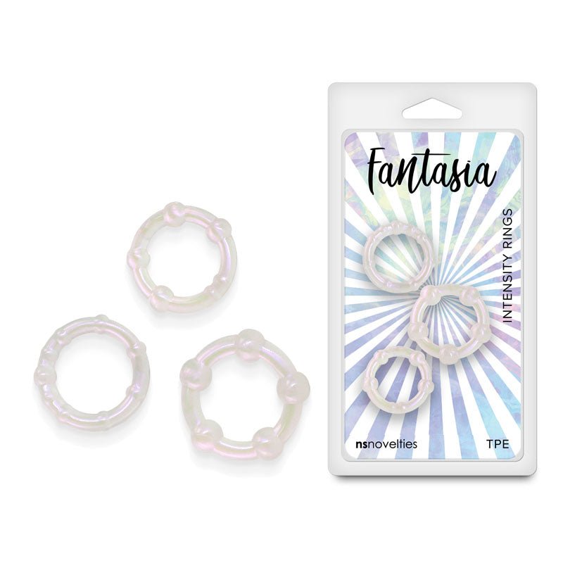 Fantasia - Intensity Rings - Pearl Pearlescent Beaded - Set of 3 Sizes - COCK RINGS