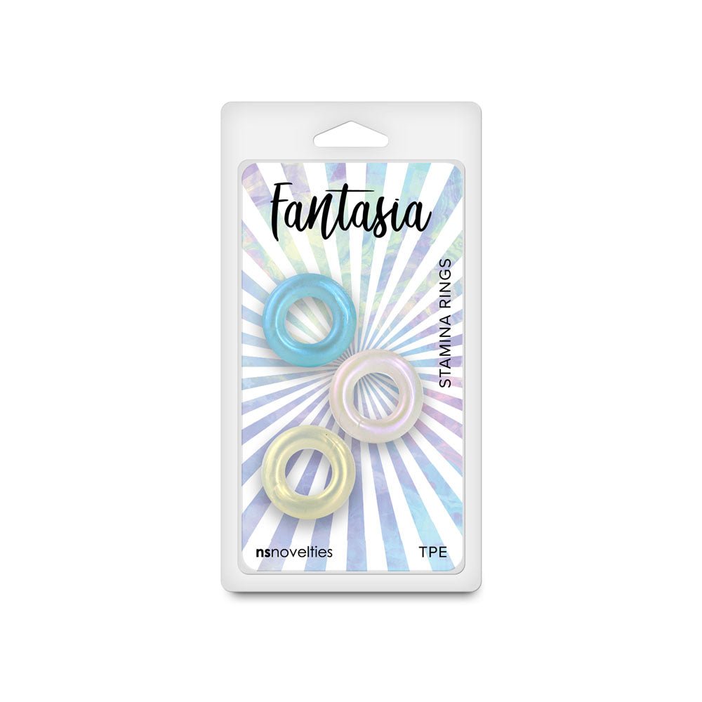 Fantasia - Stamina Rings - Multicolour Cock Rings - Set of 3 - COCK RINGS