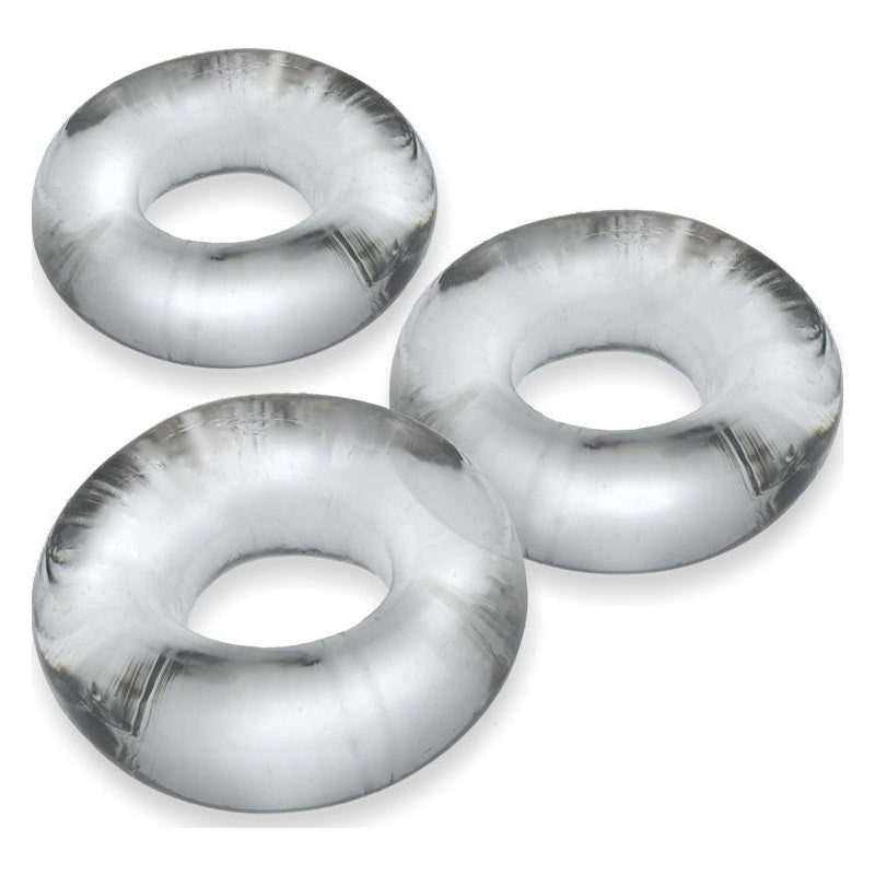 Fat Willy 3 Pc Jumbo Cockrings Clear - Adult Toys