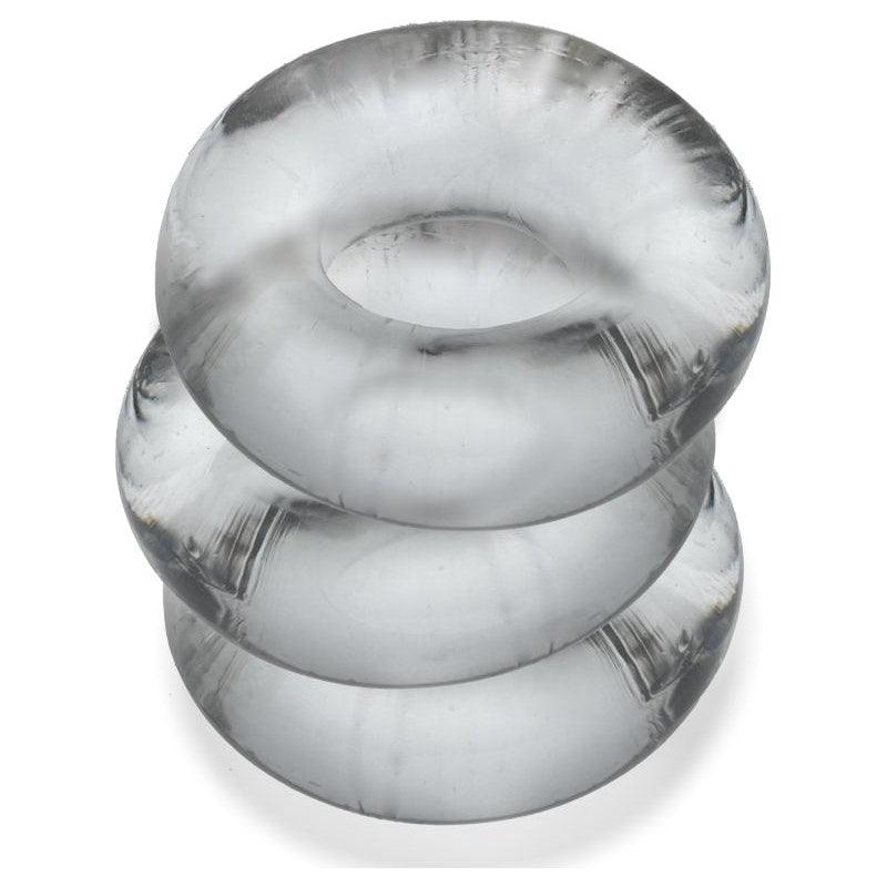 Fat Willy 3 Pc Jumbo Cockrings Clear - Adult Toys