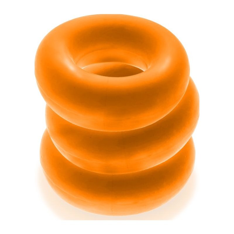 Fat Willy 3 Pc Jumbo Cockrings Orange - Adult Toys