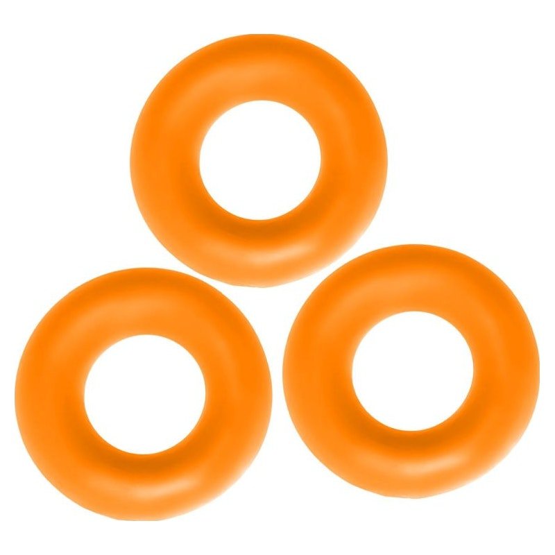Fat Willy 3 Pc Jumbo Cockrings Orange - Adult Toys
