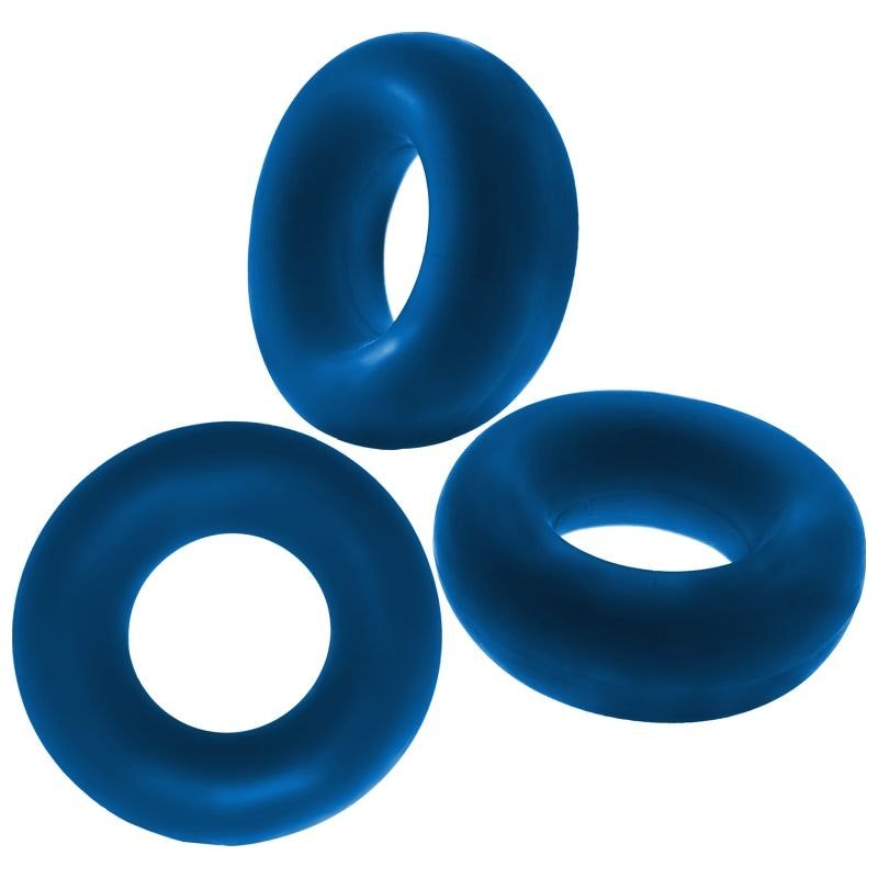Fat Willy 3 Pc Jumbo Cockrings Space Blue - Adult Toys