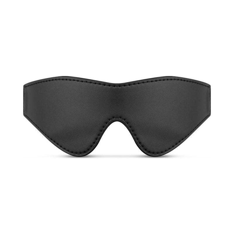Faux Leather Blindfold Black - Adult Toys