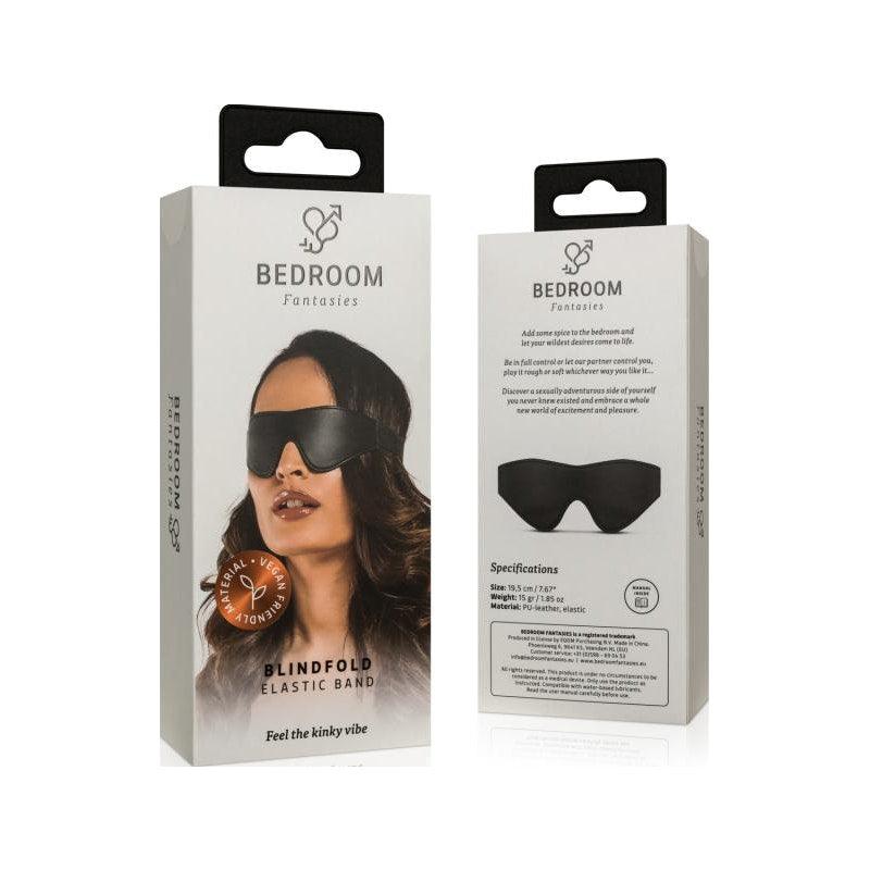 Faux Leather Blindfold Black - Adult Toys