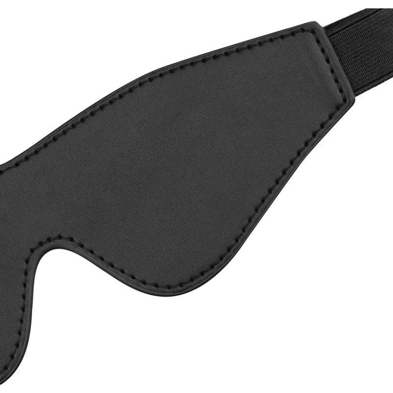 Faux Leather Blindfold Black - Adult Toys