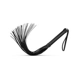 Faux Leather Flogger Black - Adult Toys