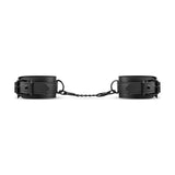 Faux Leather Handcuffs Black - Adult Toys