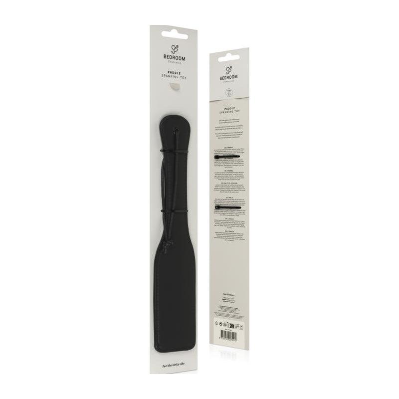 Faux Leather Paddle Black - Adult Toys