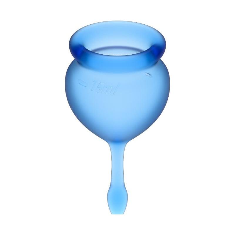 Feel Good Menstrual Cup Light Blue 2pcs - Naughty by Nature Adult Store