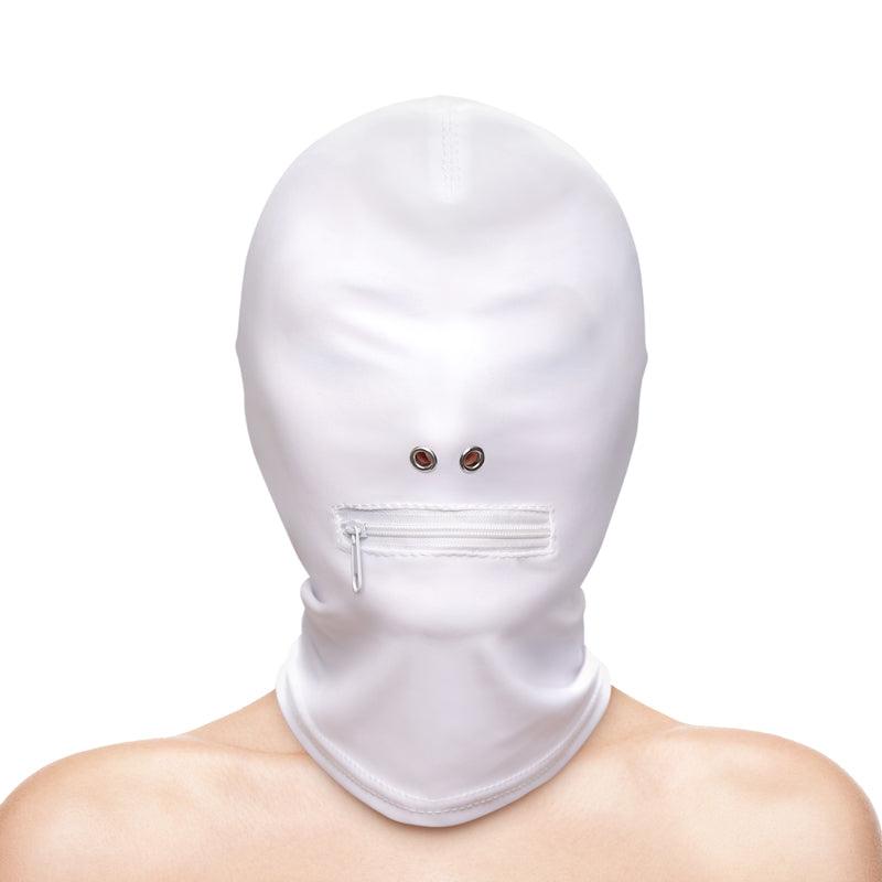 Fetish & Fashion - Zippered Mouth Hood - White - Naughty by Nature Adult Store