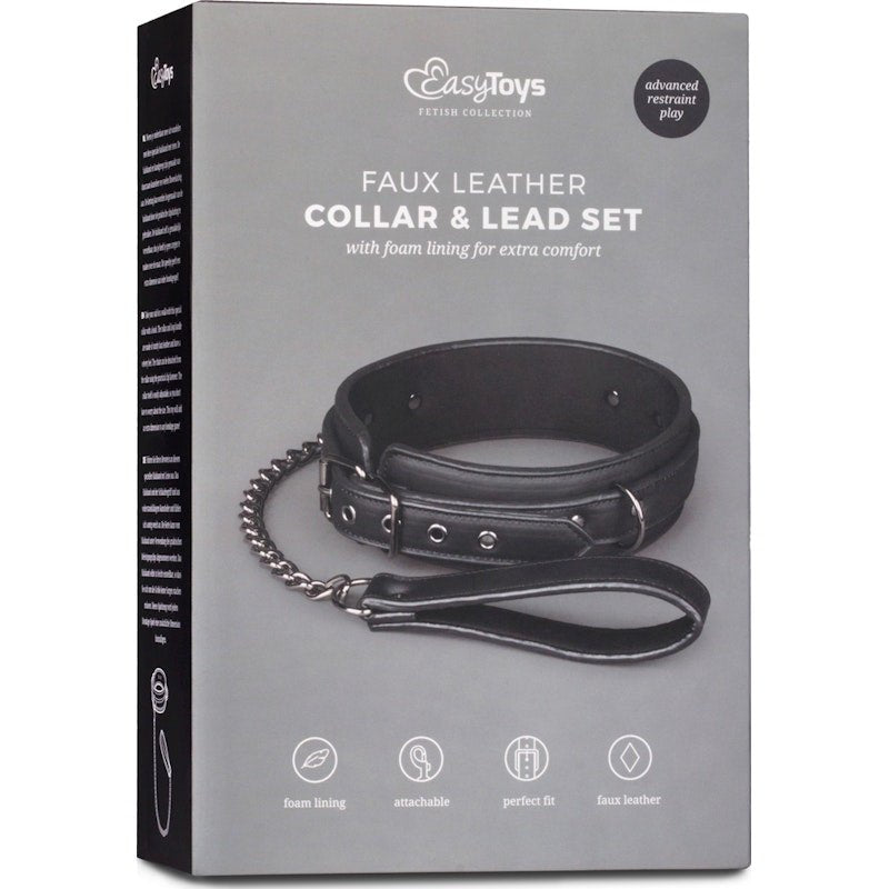 Fetish collar With Leash - Adult Toys