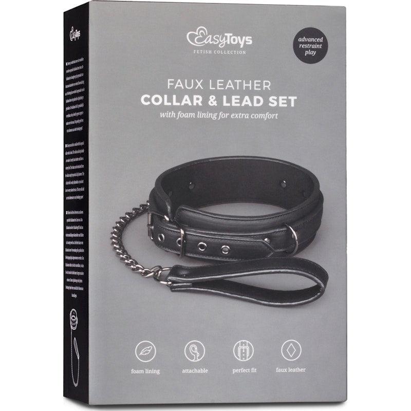 Fetish collar With Leash - Adult Toys