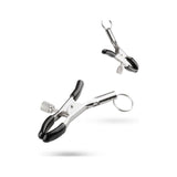 Fetish Collection Adjustable Metal Screw Nipple Clamps with Rings - Adult Toys