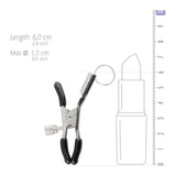 Fetish Collection Adjustable Metal Screw Nipple Clamps with Rings - Adult Toys