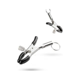 Fetish Collection Adjustable Metal Screw Nipple Clamps with Rings - Adult Toys