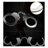 Fetish Pleasure Metal Hand Cuffs Silver - Adult Toys