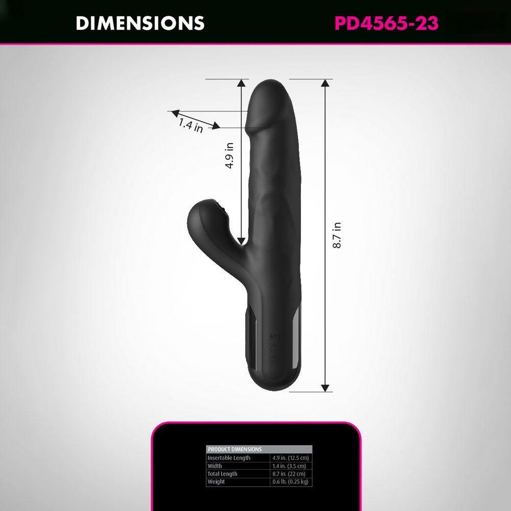 FFS Sonix Silicone Thruster Vibrator with Flicking Clit Stim - VIBRATORS