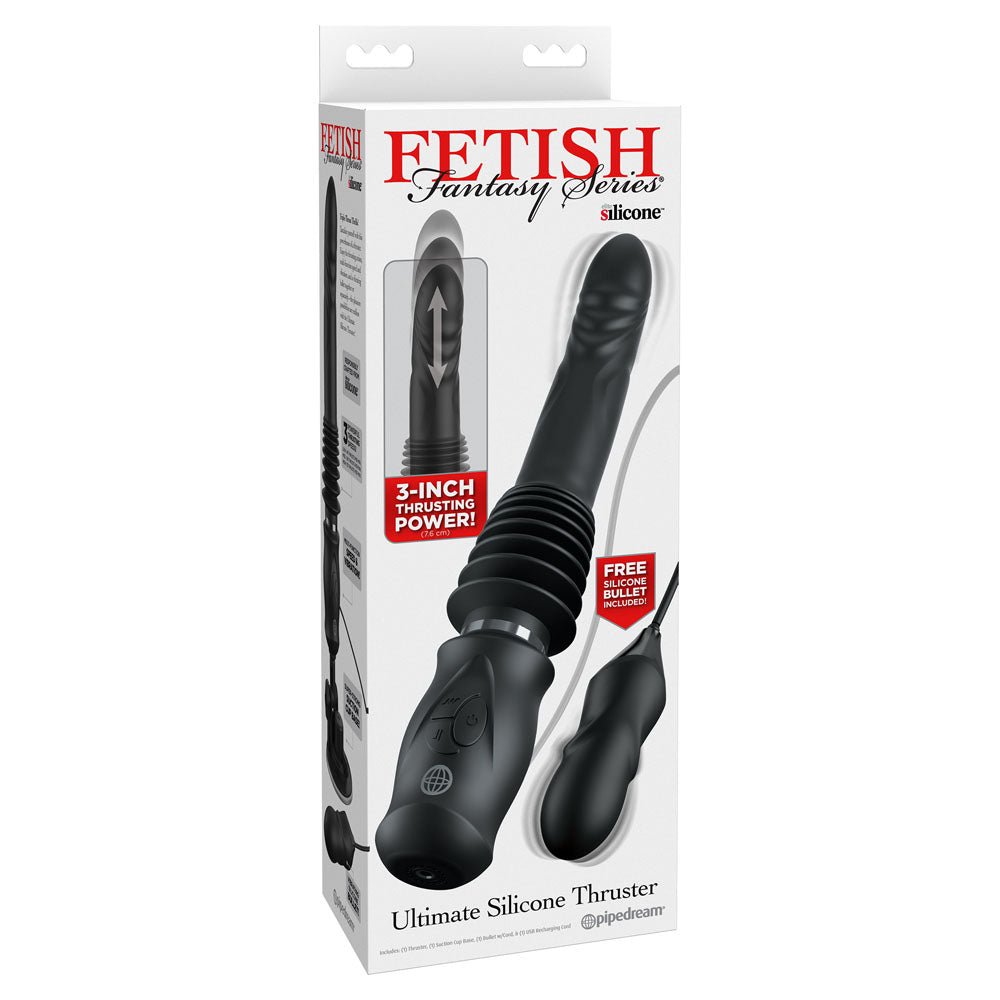 FFS Ultimate Silicone Thruster - Black - USB Rechargeable Vibrator - VIBRATORS