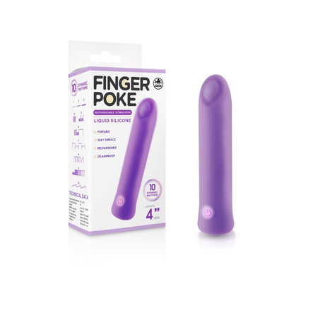 Finger Poke - Purple - Purple 10 cm USB Rechargeable Bullet - BULLETS & EGGS