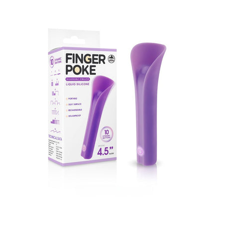 Finger Poke - Purple - Purple 11.4 cm USB Rechargeable Bullet - BULLETS & EGGS