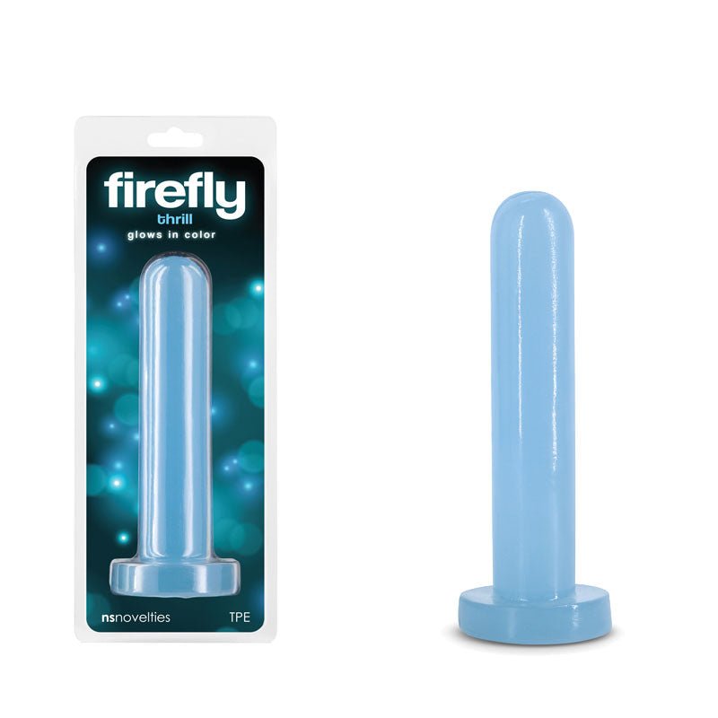 Firefly - Thrill - Blue - Small - Glow in Dark Blue 15.5 cm Small Dildo - DONGS