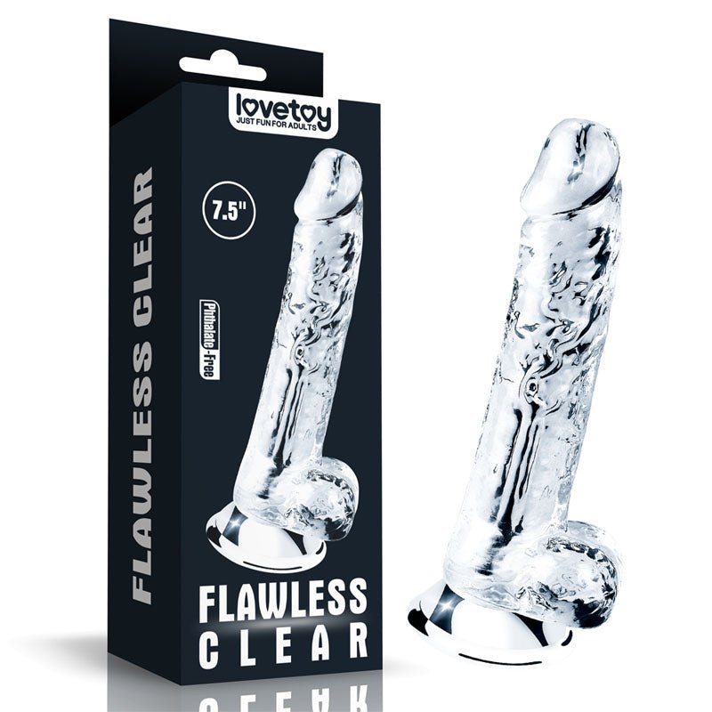 Flawless Clear Dildo 7.5'' - Clear 19 cm - DONGS