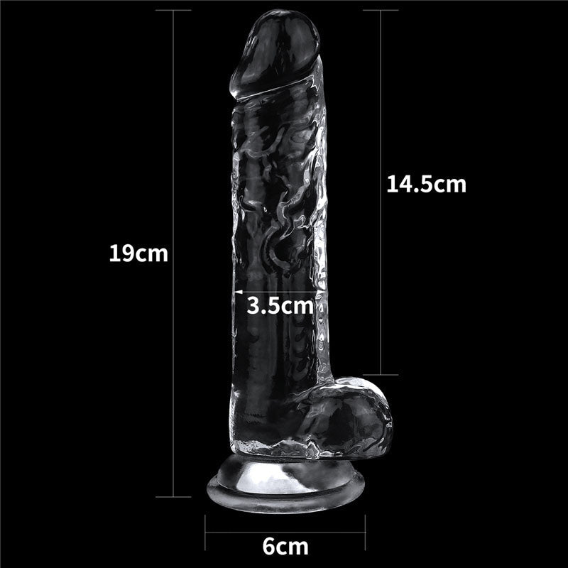 Flawless Clear Dildo 7.5'' - Clear 19 cm - DONGS